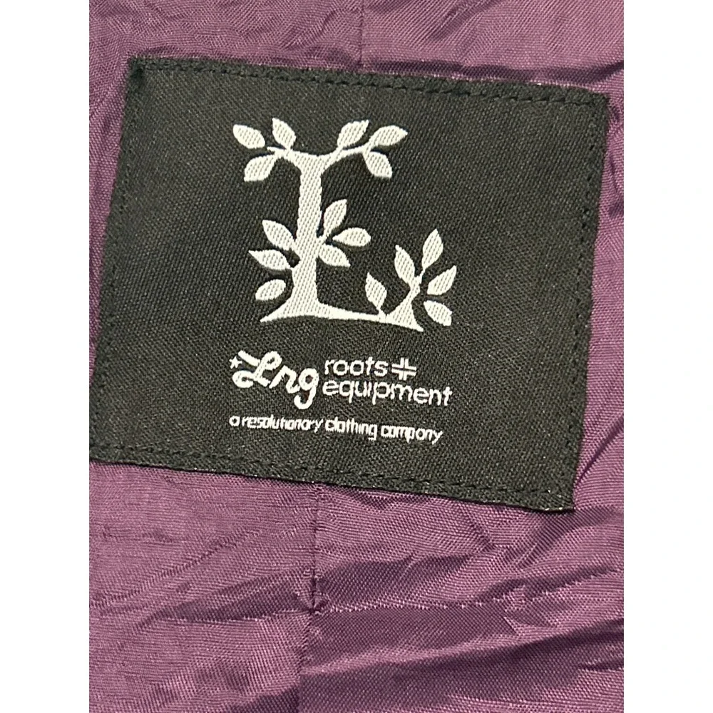 LRG Roots Equipment Blazer Jacket Mens Size L Black Purple Lined Casual‎